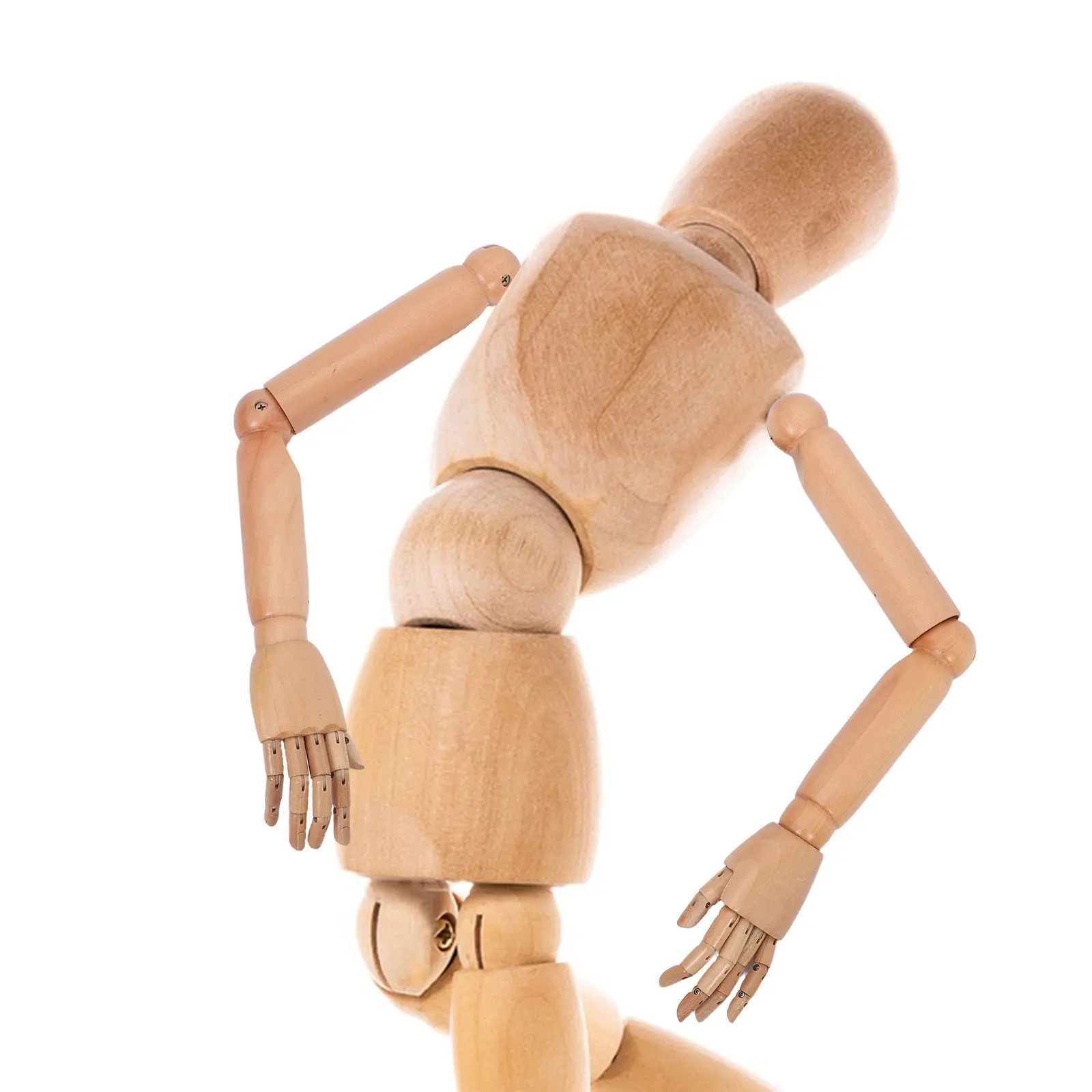 1Pair Flexible Wooden Mannequin Arm Replacement Realistic Mannequin Arm Bendable Jointed Display Accessory