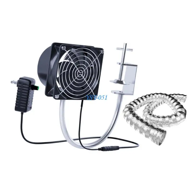 

E15A 12V Solder Smoke Absorber Fan with Airflows Adjustment and Ducted Exhaust