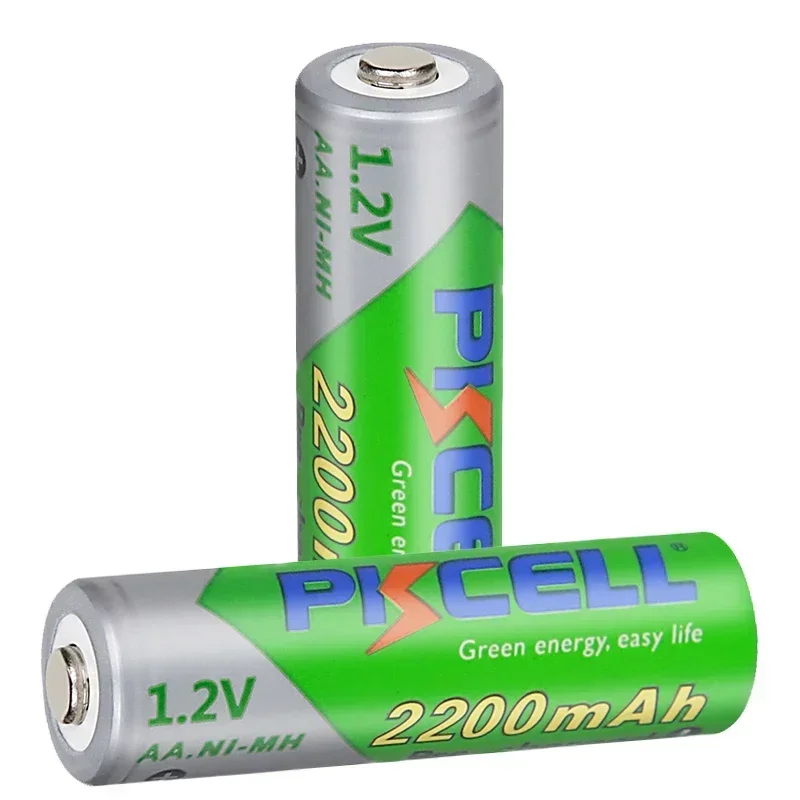 2/4Pcs PKCell 1.2V 2200mAh AA Rechargeable Battery NIMH AA Low Self discharge Battery LSD Precharged Batteries for Camera Toys