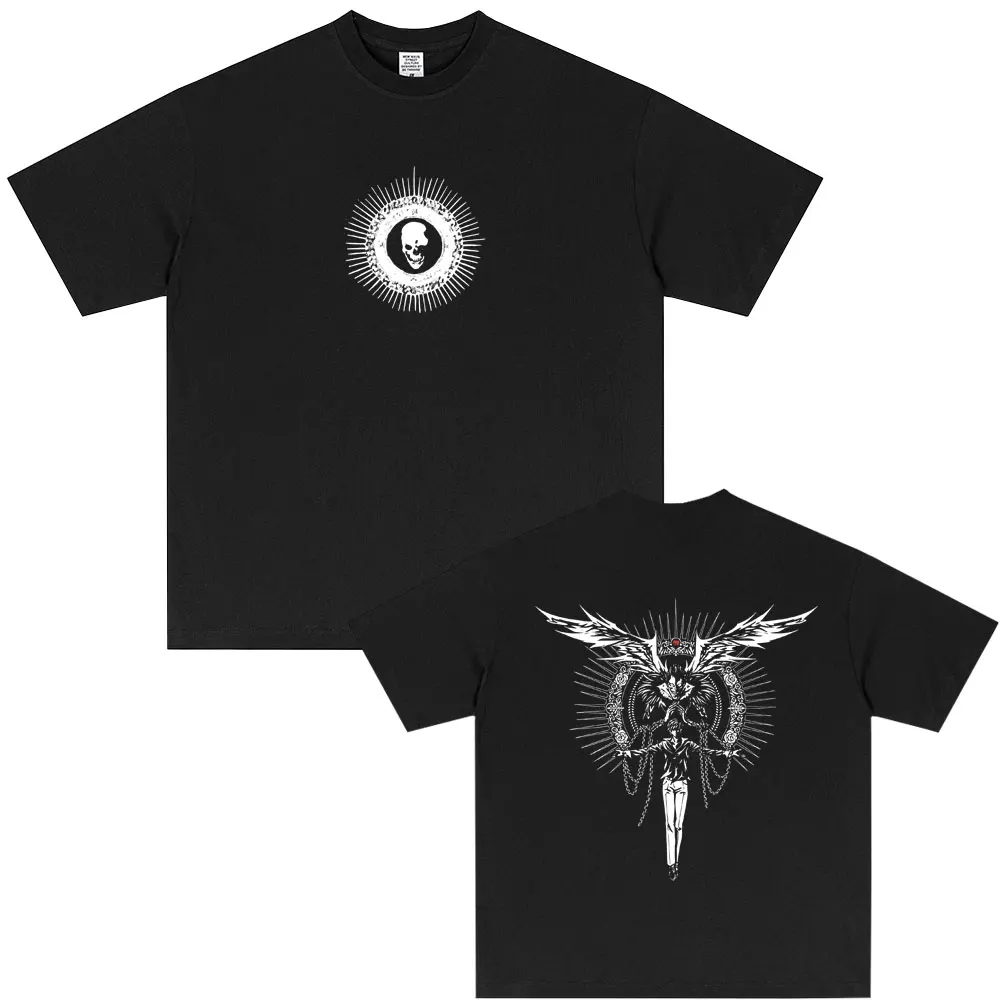 

Anime Death Note Yagami Light Ryuk Skull Graphic T-shirt Men Women Hip Hop Vintage Oversized T-shirts Male Casual Cotton T Shirt