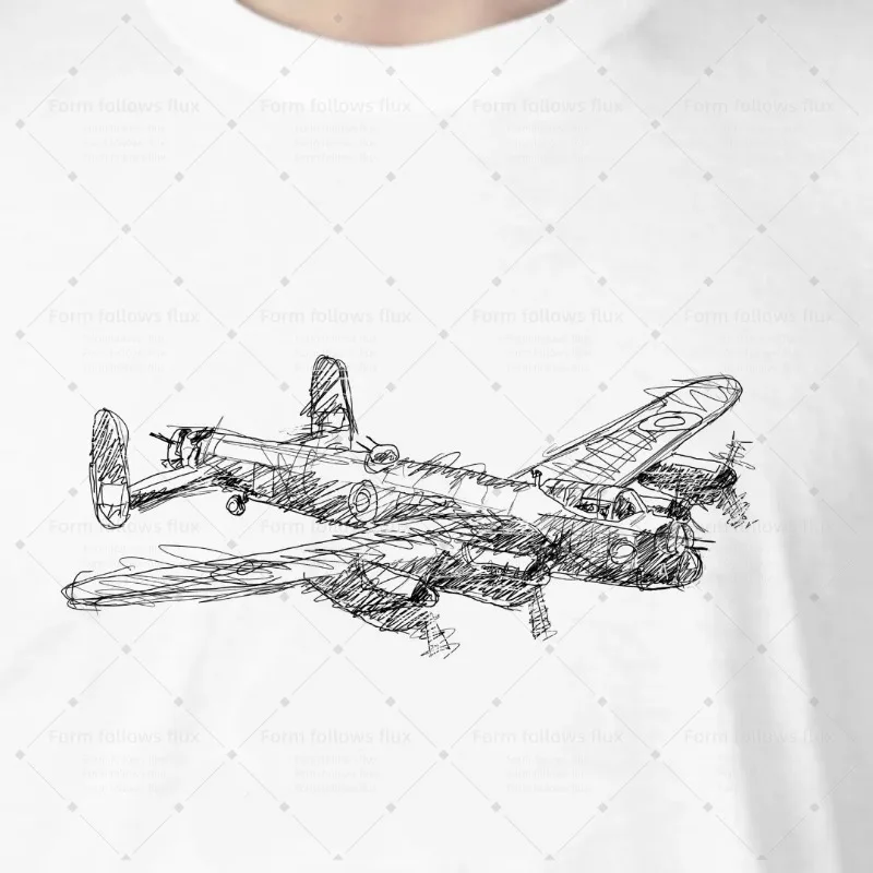 

2026 men T-Shirt Hoodie Lancaster Bomber Dads Kids Military Vehicles and Trains Remembrance Day Hand Drawn Comic style Unisex S-