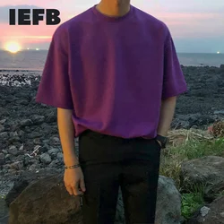 IEFB / men's wear 2023 summer short sleeve T-shirt new Korean fashion casual Tee loose all-match streetwear tops for male 9Y2258