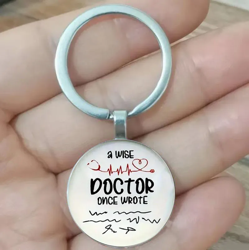 1 smart doctor keychain alloy keychain ring bag backpack charm nurse doctor souvenir gift