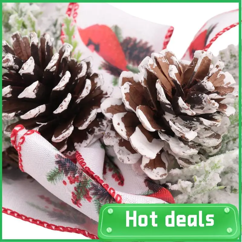 

AC62-Christma Decorations - Christmas Wreaths For Front Door - Cardinal Decor For Holiday Home Wall Window Indoor