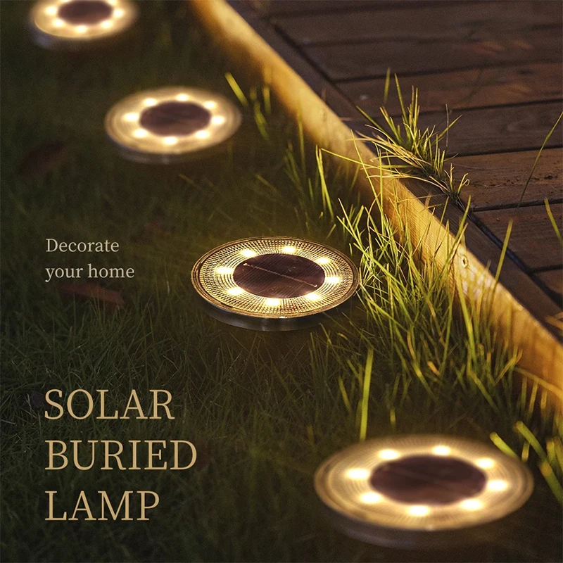 

Solar Lawn Lamp Outdoor Garden Lamps Inductive Floor Lamp IP68 Waterproof Intelligent Light Control Solar Underground Lights