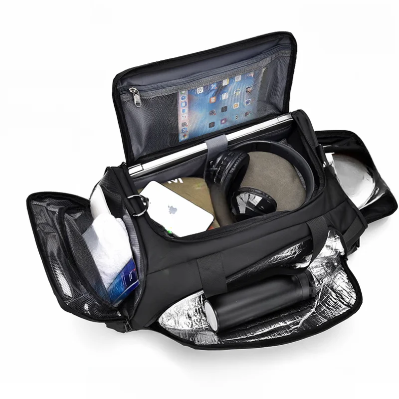 Fitness bag for men with dry and wet separation shoulder bag training and sports, large capacity luggage, backpack, travel bag