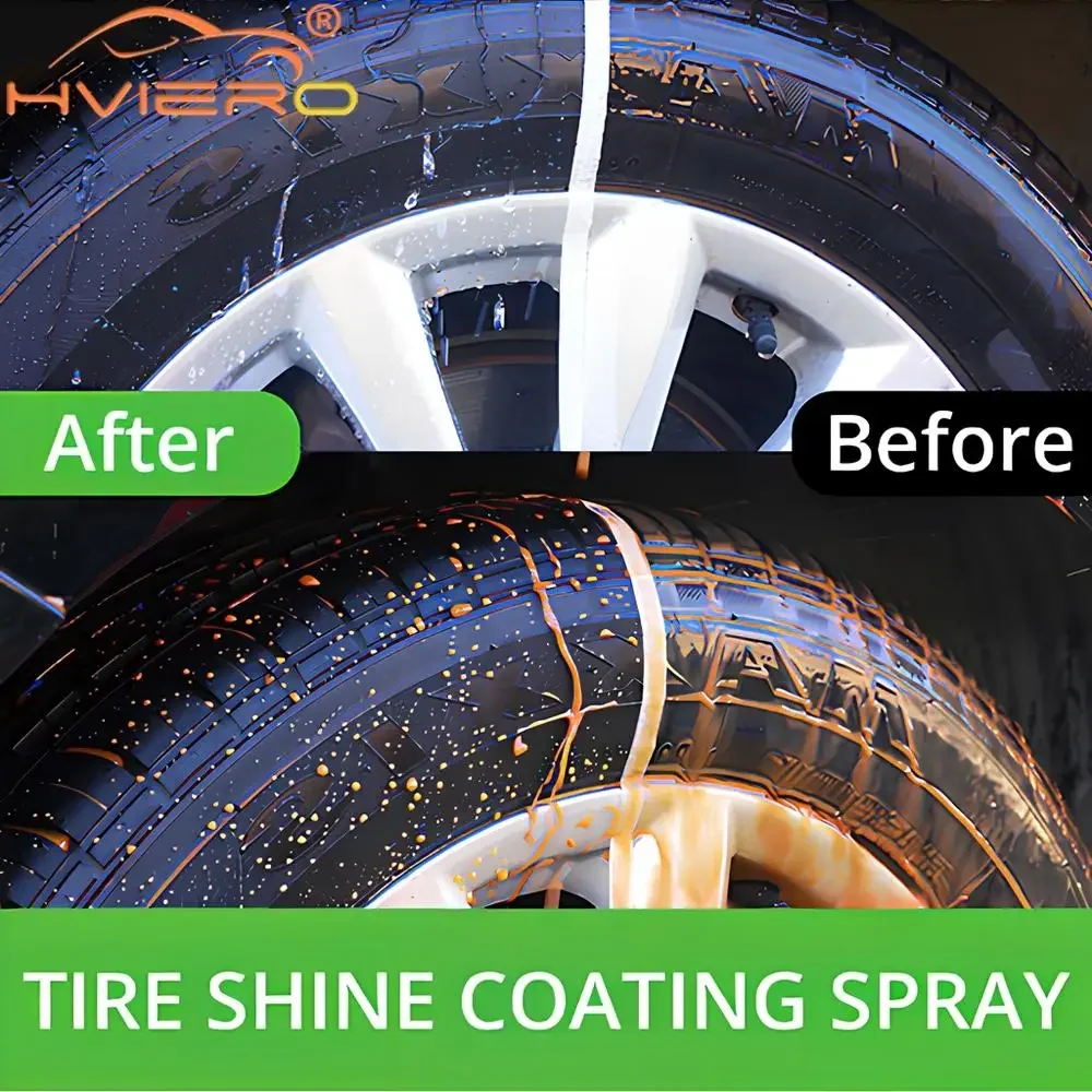 Tyre Gloss Hviero S22 Tire Coating Spray Hydrophobic Sealant Wax for Car Wheel Auto Re-black Shine Chemistry Filler Rust Removal