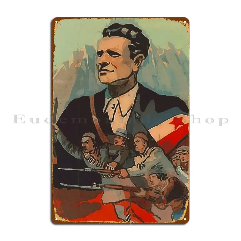 Jugoslavija Josip Broz Tito Poster Old Yugoslav Tito Metal Sign Home Cinema Classic Iron Garage Tin Sign Poster