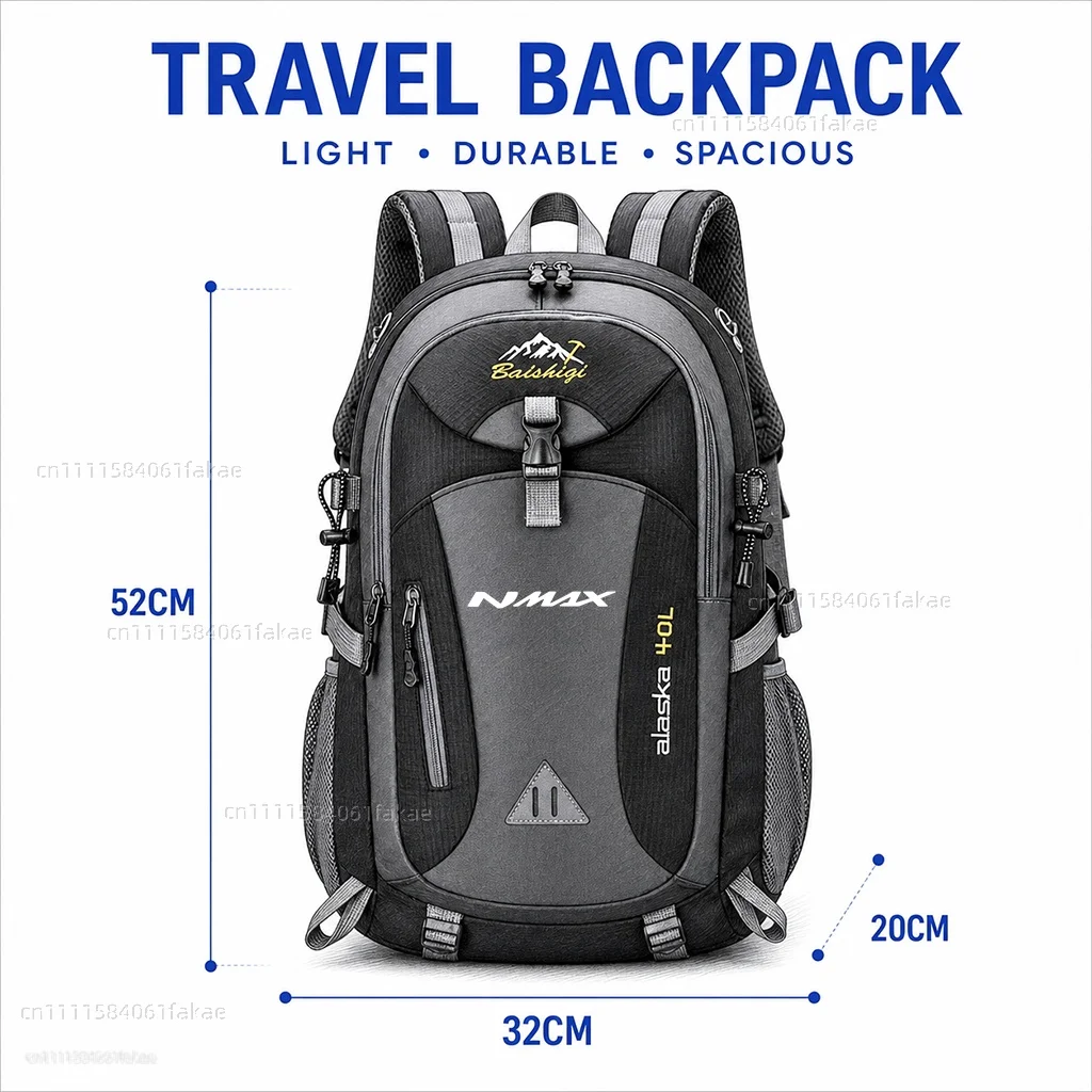 For YAMAHA NMAX125 NMAX150 NMAX155 NMAX160 NMAX 125 150 155 160 Motorcycle Backpack 40L Waterproof Travel Backpack Outdoor