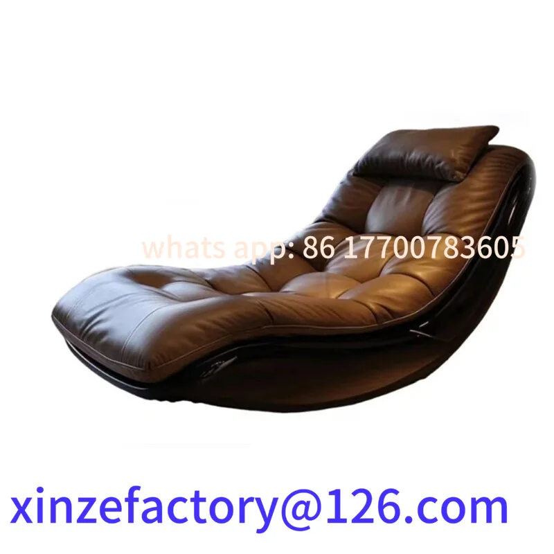 

Customizable minimalist living room fiberglass leather lazy sofa recliner comfortable lunch