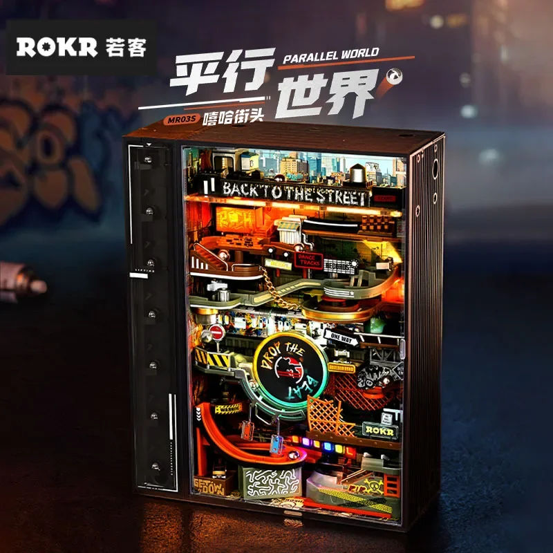 Rokr Parallel Worlds Parallel World Building Toy Set Futuristic Marble Run Automatic 3D Gaming Decoration for Men Women