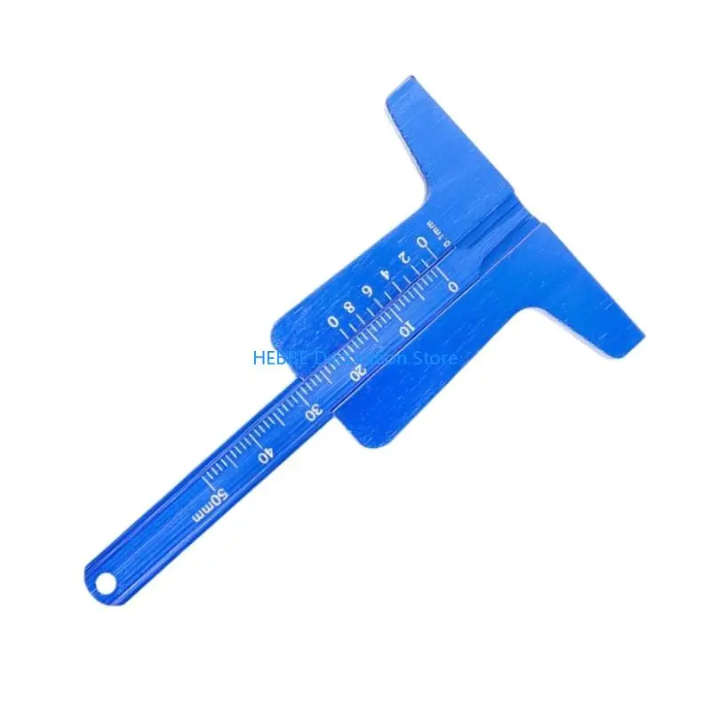 B0KC Rustproof Stainless Steel Tire Depth Gauge Measuring Tool Featuring Easy to Read Marking for Car and Bike Tires