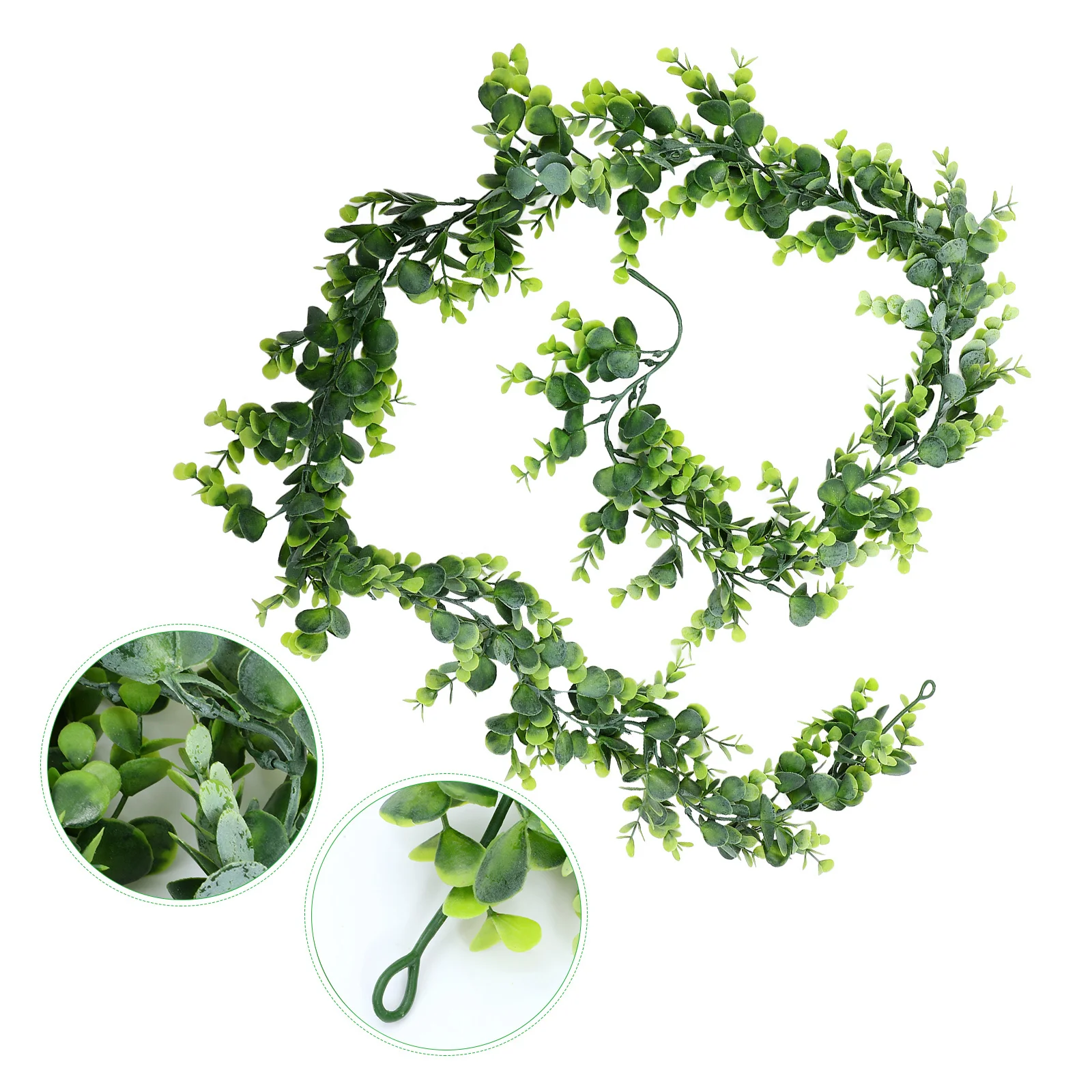 

2Pcs Fake Eucalyptus Vine Exquisite Workmanship Bright Colors for All Year Decoration Fake Eucalyptus Vine Faux Vines