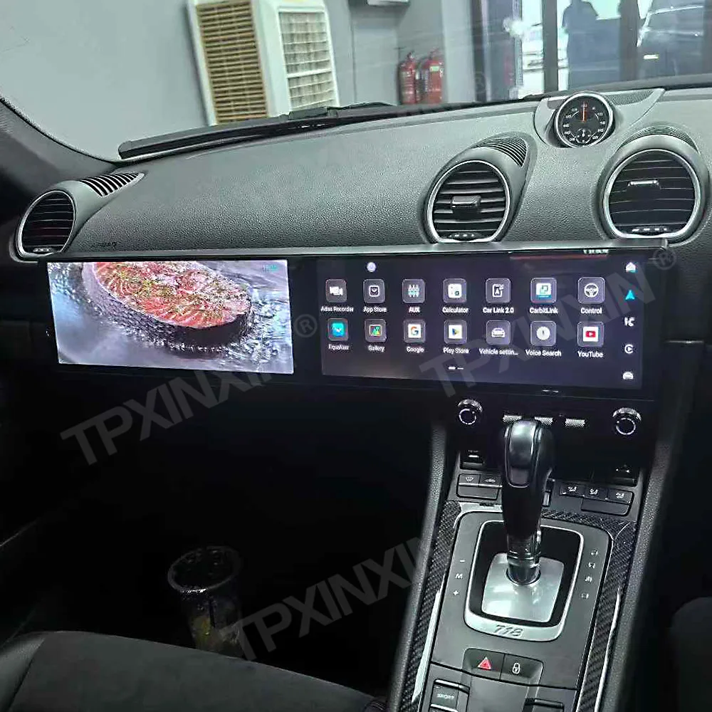 

24.6" Android Car Radio For Porsche 718 Boxster 2016-2023 Dual Screen Stereo Multimedia Passenger Player CarPlay GPS Navigation