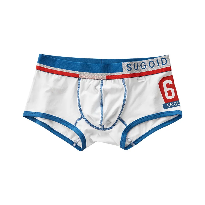 

Men's Bulge Boxy Underwear Cotton Breathable Comfortable Sweat Absorption Trunks Youh Sexy Low Waist U Convex Pouch Boxer Shorts