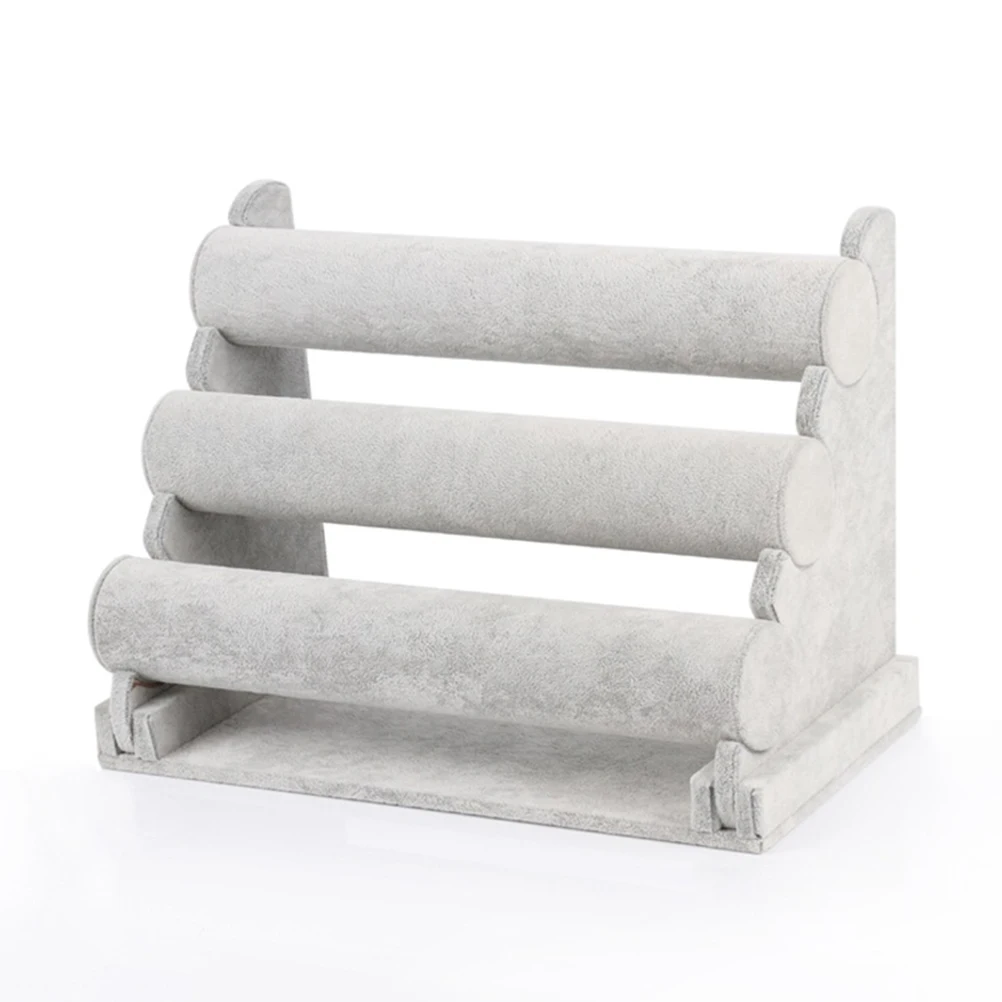 3 Tier Detachable Bracelet Holder Grey Jewelry Stand Organizer Scratch Splash Protection Home Shop Display Bracelet Holder