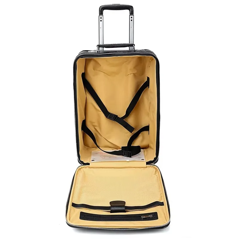 Juego de equipaje de viaje Juego de equipaje de cocodrilo de cuero de 2 piezas