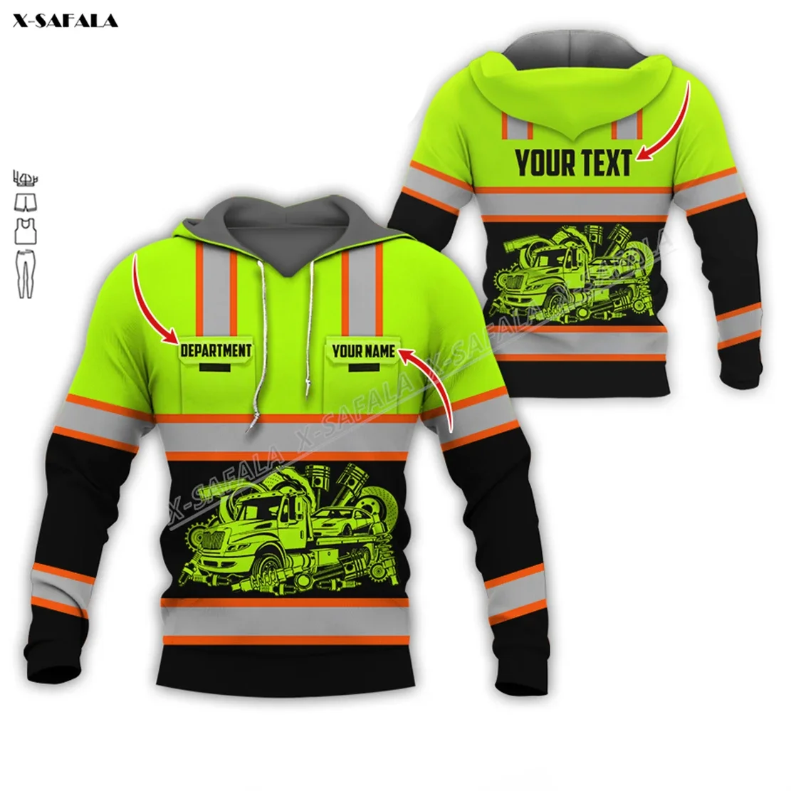 

Custom Tow Firefighter Truck Service 3D Printed Hoodie Cosplay Safety Men Pullover Jumper Jersey Shirt Non-Workwear Uniform