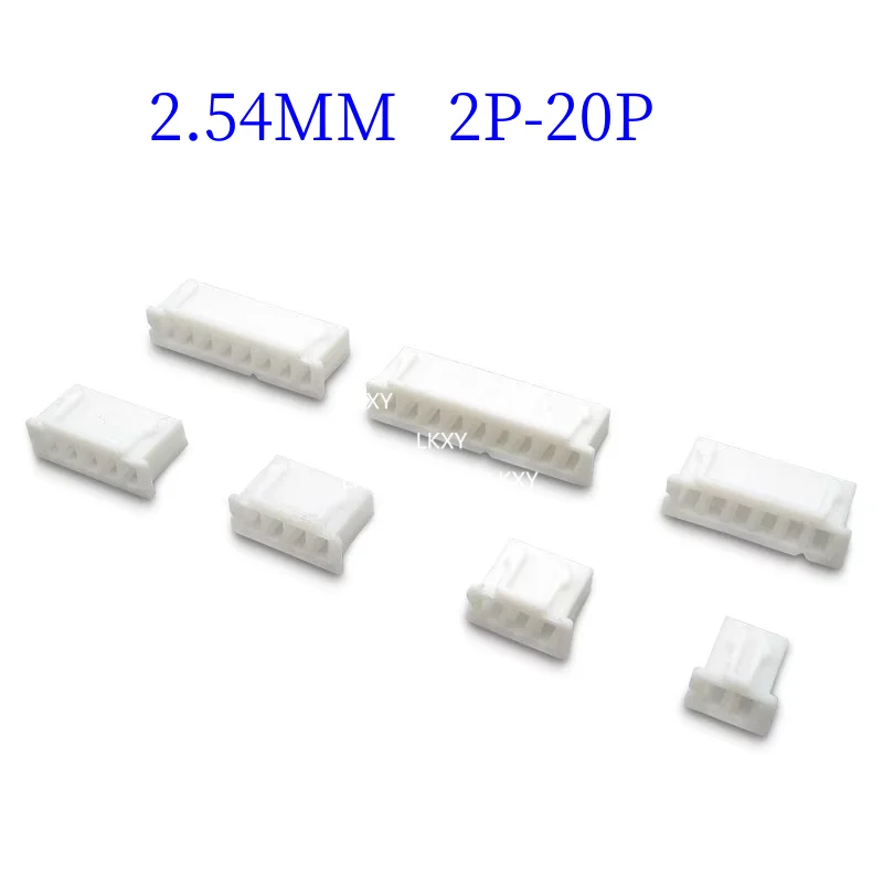 50PCS/LOT XH2.54MM Connector Plug 2.54MM 2P/3P/4P/5P/6P/7P/8P/9P/10P/11P/12P/13P/14P/15P/16P/17P/18P/20P