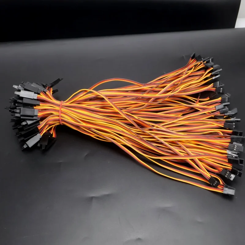 15Pcs/lot 100 /150 / 200 / 300 / 500 / 1000mm Extension Lead Wire Cable Anti-loose 60 Core Servo For RC Futaba JR Male to Female