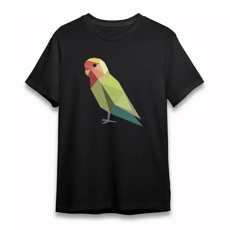 Women'S Fashion Round Neck Classic T Shirt Tropical Bird Low Poly Artwork