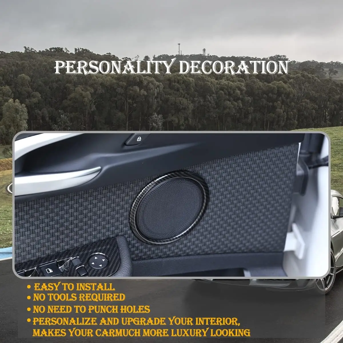 

Styling ABS Car Door Speaker Tweeter Ring Cover For Toyota GR Supra A90 2019-2025 Decorative Protection Trim Car Accessories