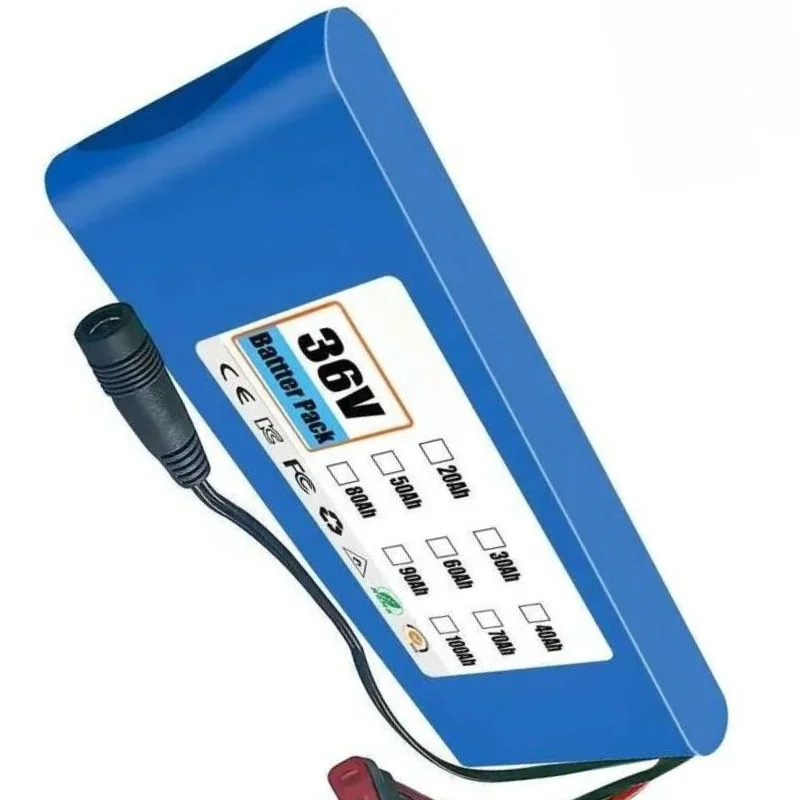 حزمة بطارية ليثيوم 36 فولت 20 أمبير 10S1P 18650 للدراجة الإلكترونية/سكوتر كهربائي قابل لإعادة الشحن طاقة ليثيوم أيون مع حماية من الشحن الزائد BMS