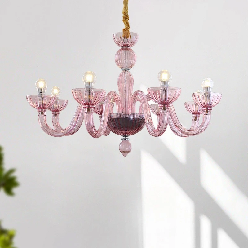 Girl heart light luxury retro living room main light decorative bedroom dining room light