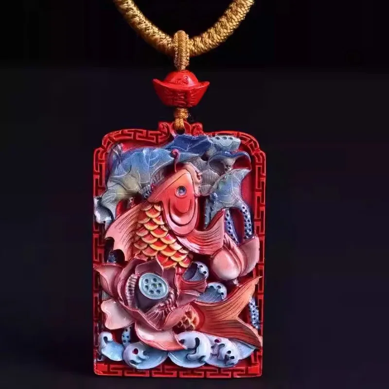 Cinnabar Painted Thangka Year After Year Pendant Natal Year Pendant