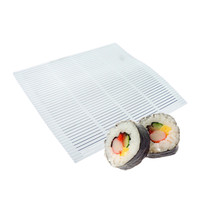 LMETJMA Silicone Sushi Rolling Mats Kitchen Sushi Mat Plus Non-Stick Sushi Rolling Mat Sushi Roll Maker PYKC0819-3