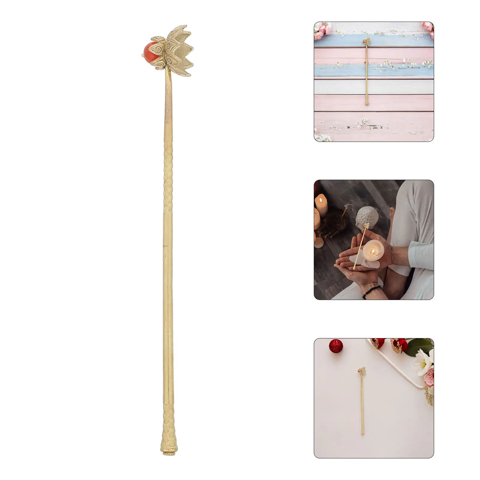 Flower Shaped Vintage Wick Extinguisher Metal Snuffer Extinguishing Tool for Jar Candles Oil Lamps Tealights Portable