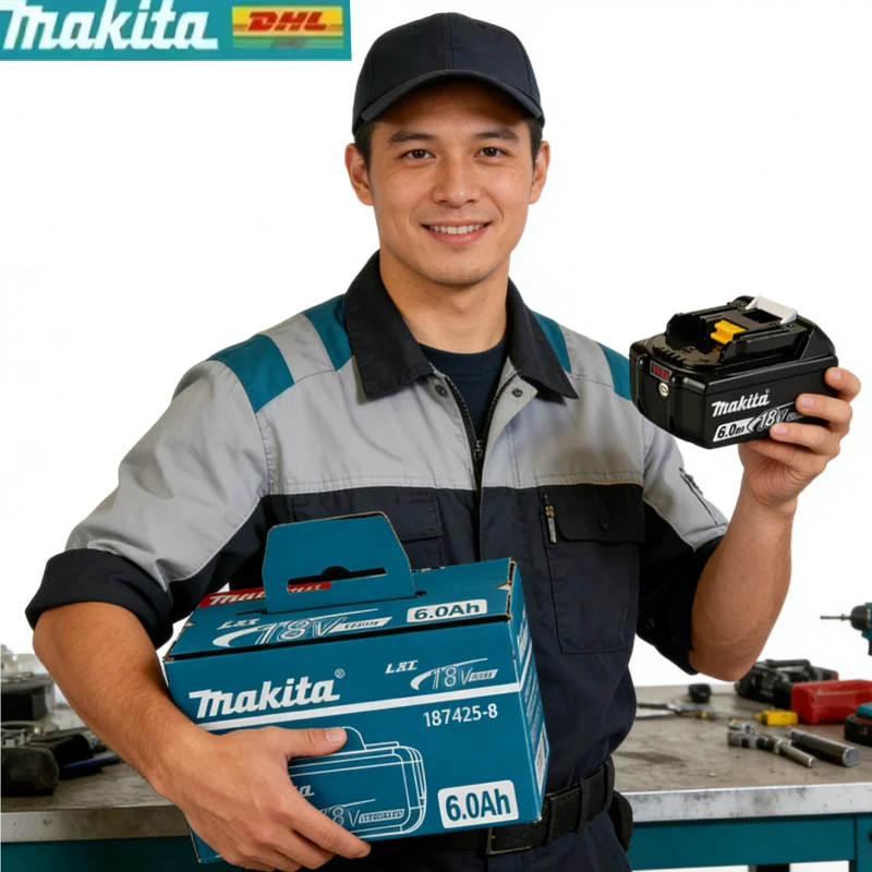 

100% Original Makita battery,18V 6.0Ah rechargeable battery, replacing Makita BL1830B L1840B L1850B L1860B,power tool battery