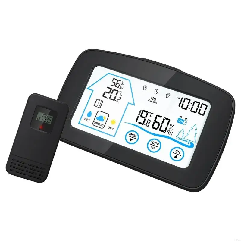 شاشة رطوبة درجة الحرارة الرقمية للمنزل LCD كبير LCD مستوى درجة الحرارة مستوى درجة الحرارة القابلة للتبديل D5QC