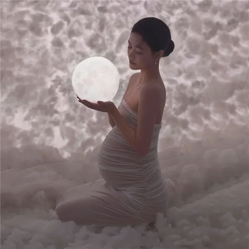 

Sexy Pregnant Women Photography Props Dresses White Off Shoulder Baby Shower Dress Maternity Photo Shoot Art Clothing