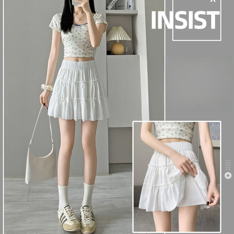 XYNM A-line Skirts Summer Women's Retro Fashion All-match Skirt