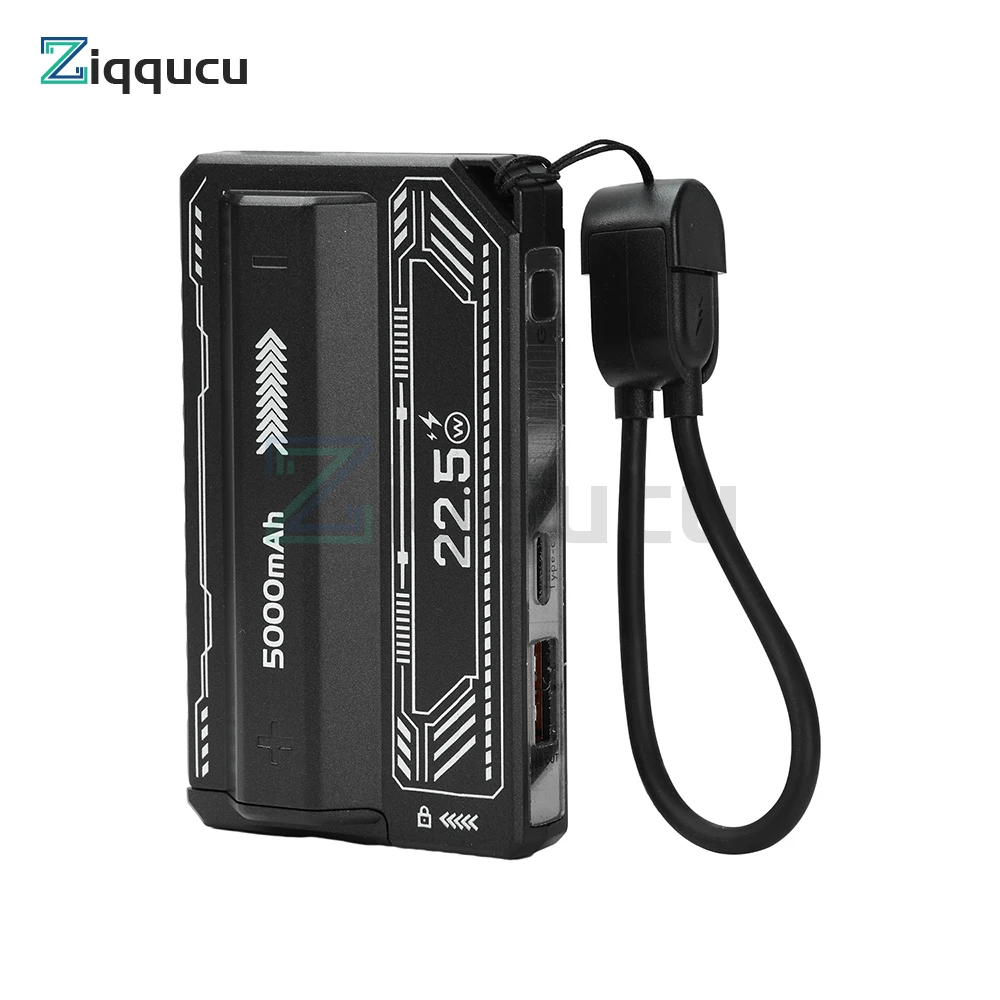 1 قطعة خالية من لحام 21700 علبة بنك الطاقة PD 20 واط شحن سريع مع كابل مدمج قابل للفصل لتقوم بها بنفسك علبة بطارية-بدون بطارية