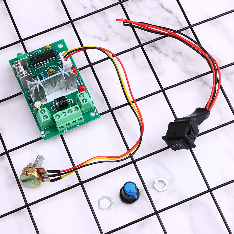 Controlador PWM de velocidad de Motor CC ajustable actualizado, interruptor de marcha atrás, regulador de 120W, 10V, 12V, 24V, 30V, CCM2, 1 unidad