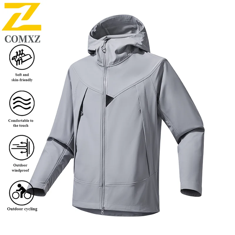 سترة EiAO للزوجين سوفتشيل مطورة ضد الرياح ومقاومة للماء معطف حراري خارجي للتنزه والتخييم والصيد لجميع المواسم 2025 #5