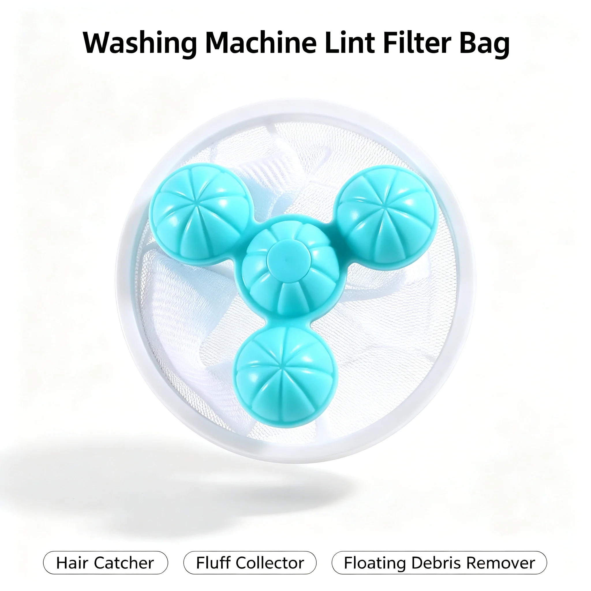 Pattern Washing Machine Lint Filter Bag Floating Debris Catcher Laundry Hair Fluff Collector Universal Washing Mesh Bag