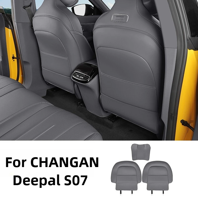 

Rear Seat Anti-Kick Pad For CHANGAN Deepal S07 Accessories 2026 Premium Nappa Leather Storage Enhanced Protector Waterproof