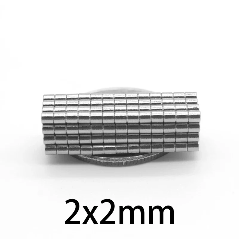 2x2 Mini Small Magnets Round 2x2mm Strong Rare Earth Magnet For Fridge,DIY,Building,Scientific,Craft,Education 2*2