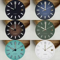 Para esfera Nautilus de 30,5mm sin logotipo, esfera de reloj, Esfera luminosa verde adecuada para movimiento NH35/36, accesorios de reloj