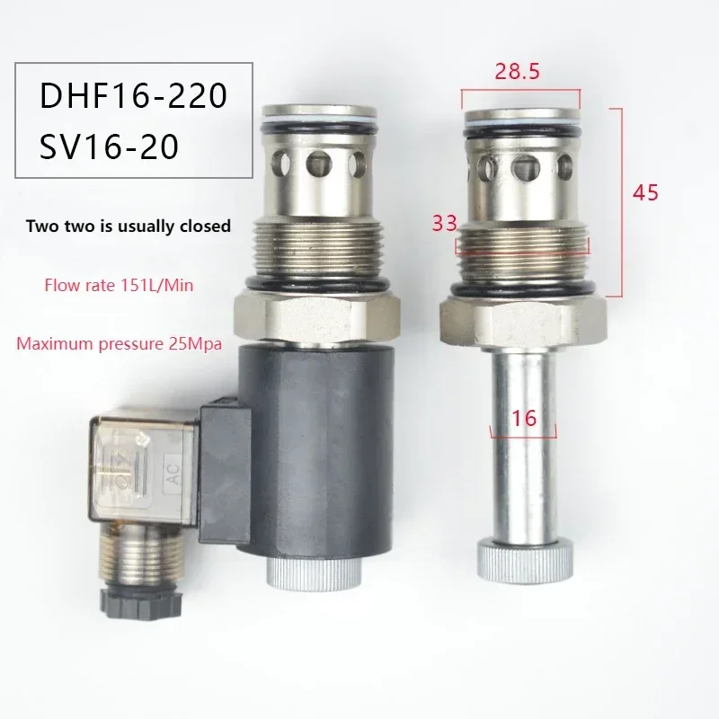 dhf16-220-de-soupape-de-surpression-electromagnetique-enfichable-a-filetage-normalement-ferme-a-deux-positions-sv16-202ncp