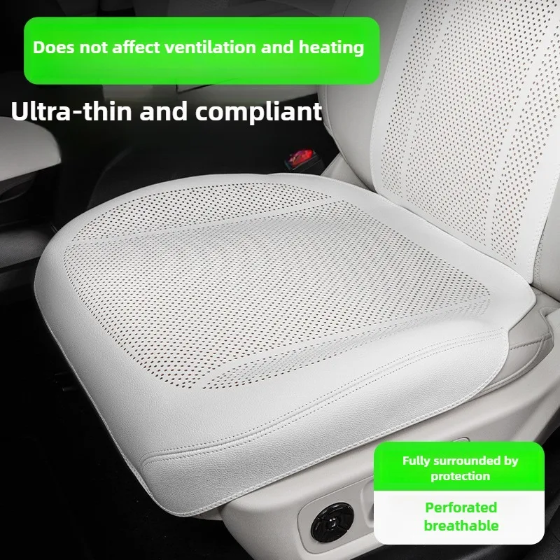 تنفس نابا الجلود مقعد السيارة يغطي مجموعة كاملة العالمي أربعة مواسم حماة مقعد السيارة مقاعد اكسسوارات وسادة مقعد السيارة #3