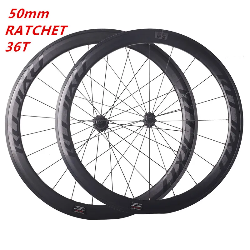 

Ratchet 36T Ultra light 700C RUJIXU Road Bike Wheelset Competition Cruise Alu Wheel Depth 30/40/50mm rim brake v /c disc brak