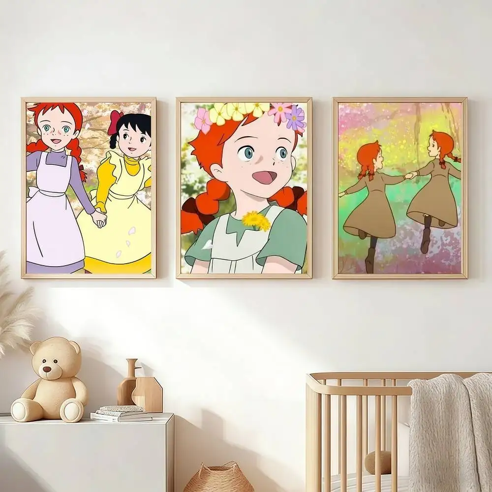 Bücher Anne Green Wall, hochwertiger klassischer Kunstdruck, Poster, Retro-Wanddekoration, Wohnzimmer, Schlafzimmer, Zuhause, wasserfest, HD-Druck, Geschenke