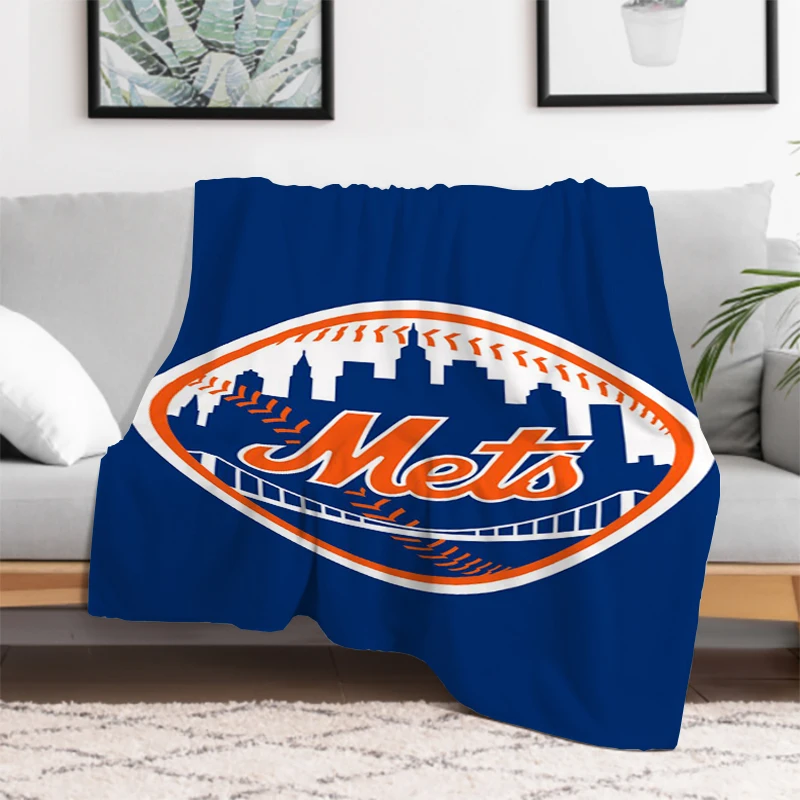 

Baseball N-New York M-Mets Blanket for Couch Sofa Travel Home Hiking Picni Bed Beding Flannel Blanket birthday gift