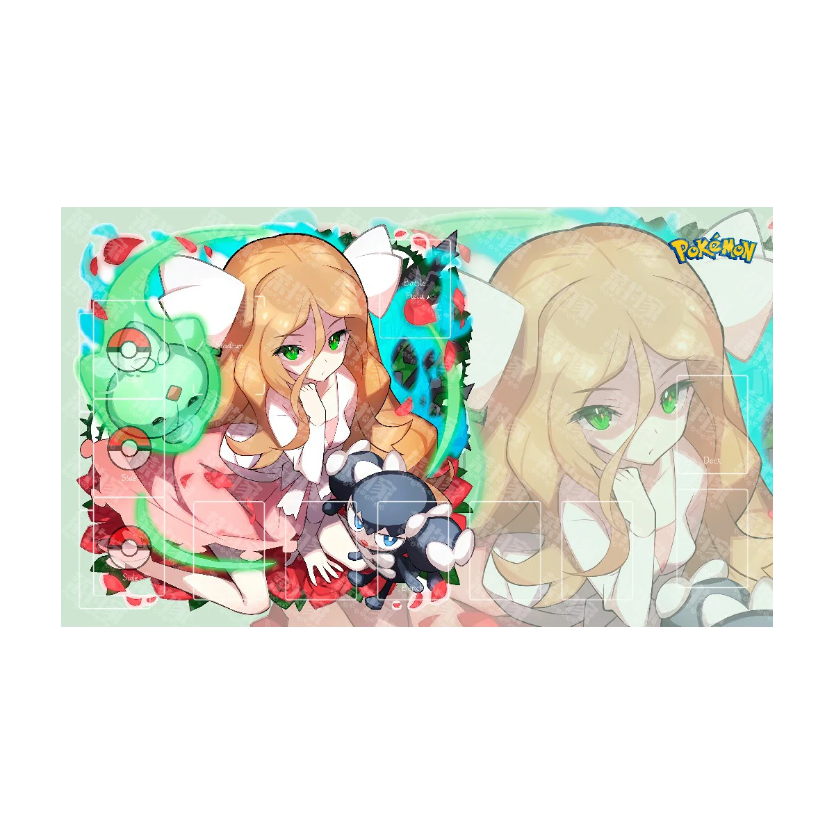 600X350X2 مللي متر لتقوم بها بنفسك Ptcg سينثيا روزا بطاقة معركة حصيرة Ptcg Winona لاعب واحد مجلس بطاقة الألعاب معركة بطاقة الوسادة أنيمي بطاقة دمى هدايا