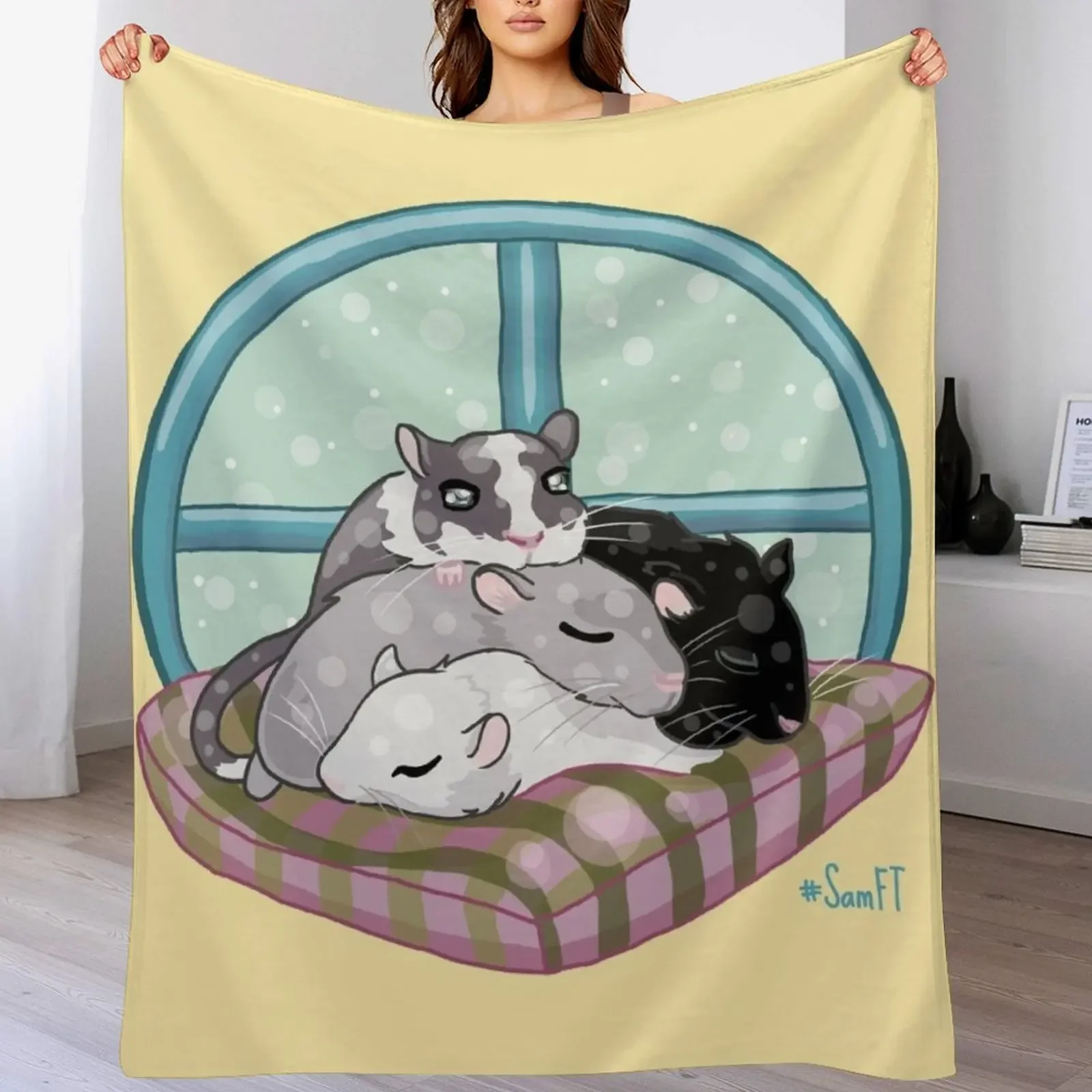 

Cozy Gerbils Throw Blanket Sleeping Bag Luxury Blankets