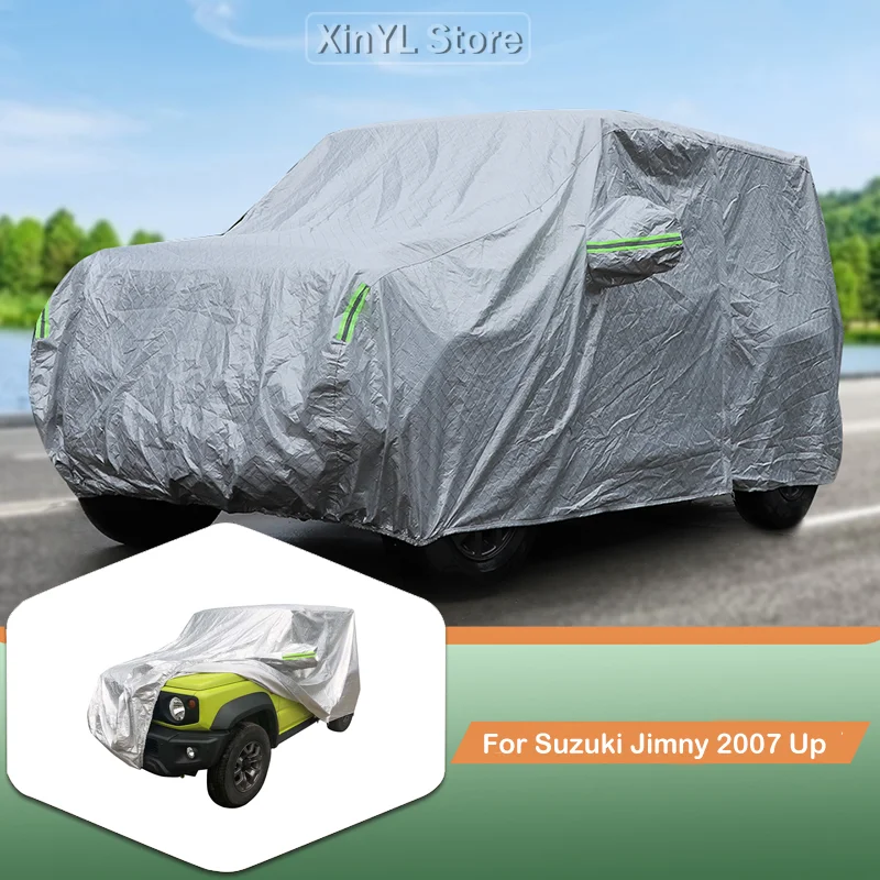 

Car Cover Anti-UV Outdoor Sun Shield Rain Snow Frost Dust Resistant Windproof Cover For Suzuki Jimny 2007 Up Car Accessories